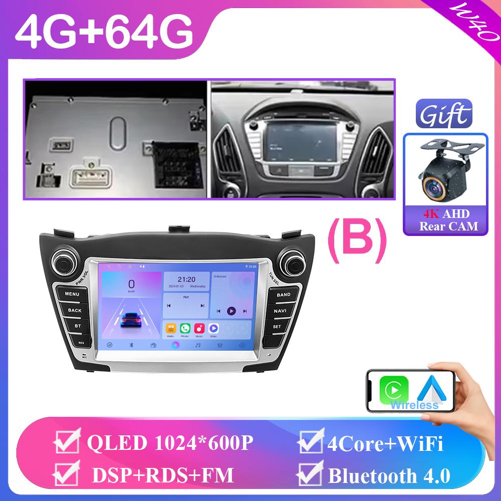 Autoradio für Hyundai Tucson 2 LM IX35 2009-2015 7 Zoll 8+256 Android Auto Carplay GPS-Navigation Multimedia-Stereoanlage Kein 2din DVD