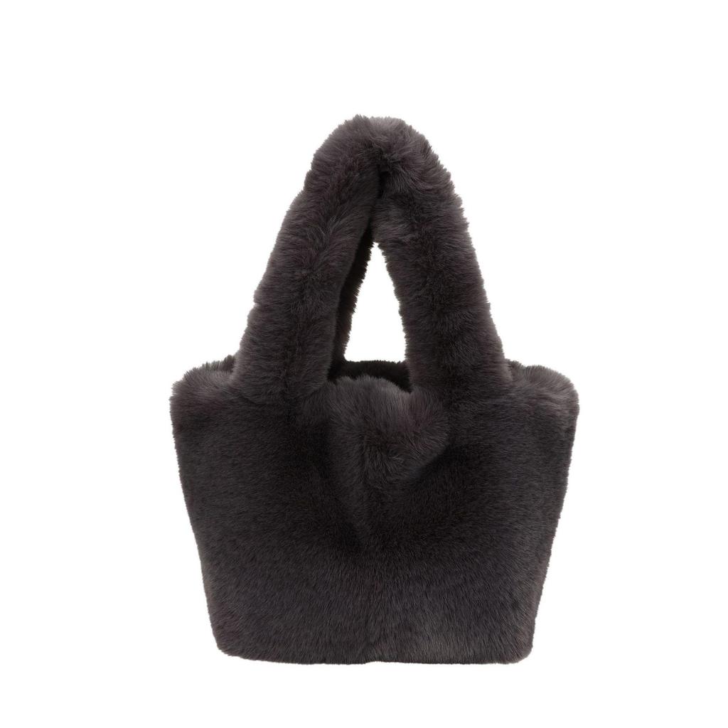 Elegant Plush Women's Handbag: Trendy, Fashionable, Versatile Autumn/Winter Bucket Bag