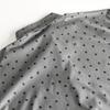 Women Sweet Loose Polka Dot Lace Cuff Turn Down Collar Long Sleeve Blouse