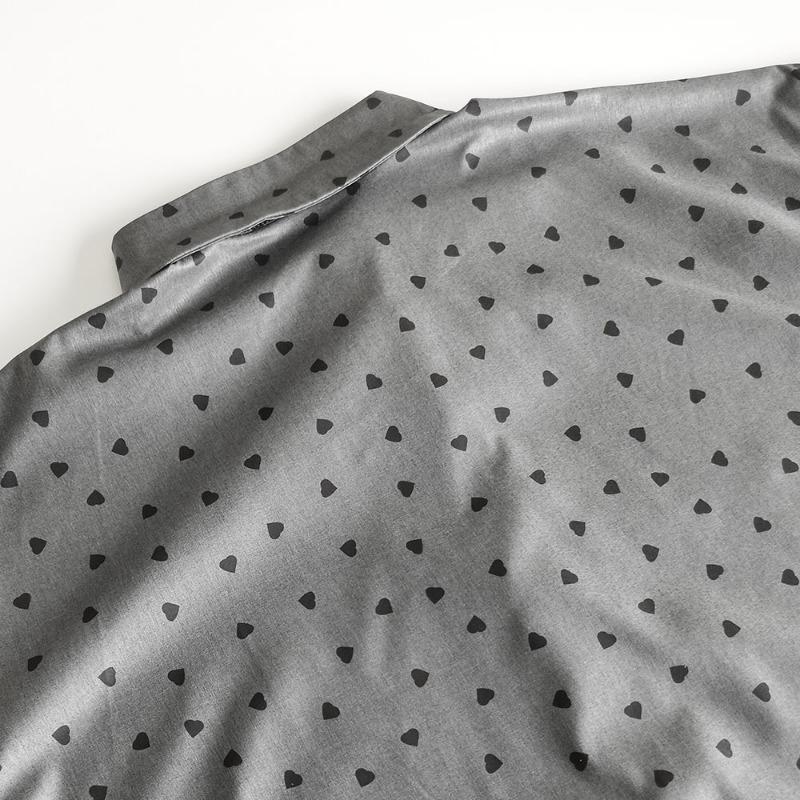 Women Sweet Loose Polka Dot Lace Cuff Turn Down Collar Long Sleeve Blouse