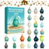 Sea Glass Gnome Christmas Advent Calendar 2025 3D PVC Ornaments 24 Days Christmas Countdown Calendar Cute Dwarf Decor Gift