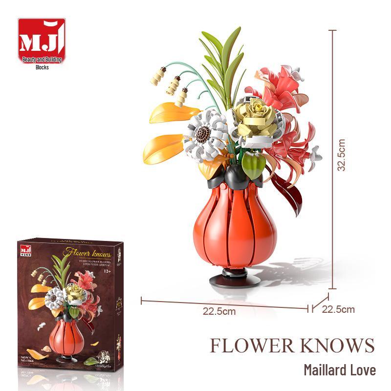 

13068 Цветочные строительные блоки - Серия Цветы , Модель, совместимая с Lego, Декоративное украшение и подарок для девочек