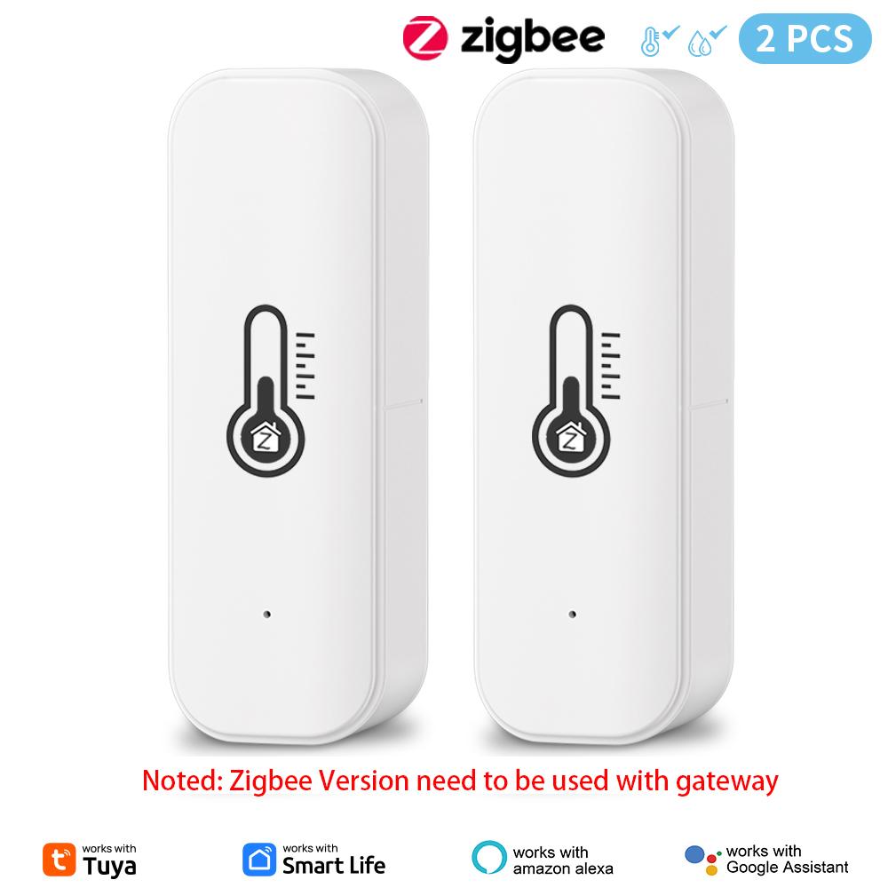 Tuya Zigbee Temperature Humidity Sensor Smart Life Remote Monitor For Smart Home Work with Alexa Google Assistant