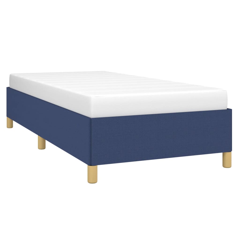 Bed Frame without Mattress Blue 90x200 cm Fabric