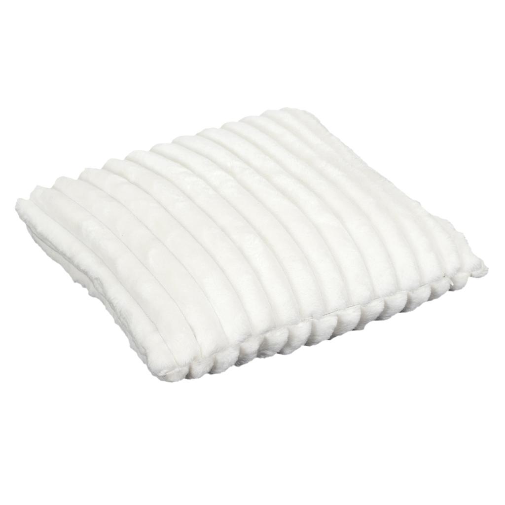Les Trésors De Lily [A3532] - Ivory 'Scarlett' Ribbed Flannel Cushion - 40x40 Cm