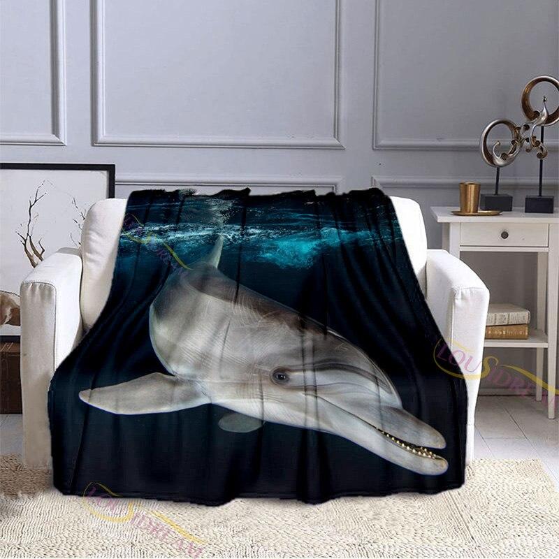 

Ковдра Dolphins М’яка затишна флісова ковдра Fuzzy Bed Sofa Домашня декоративна фланелева плюшева ковдра та подарунок для жінок 100x150cm