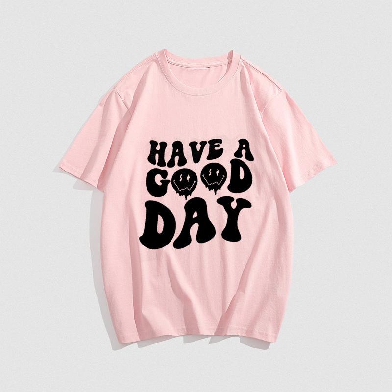 Cotton T-Shirts Unisex Men's Women's T-shirts Short-sleeved Drawings Loose Casual Wear