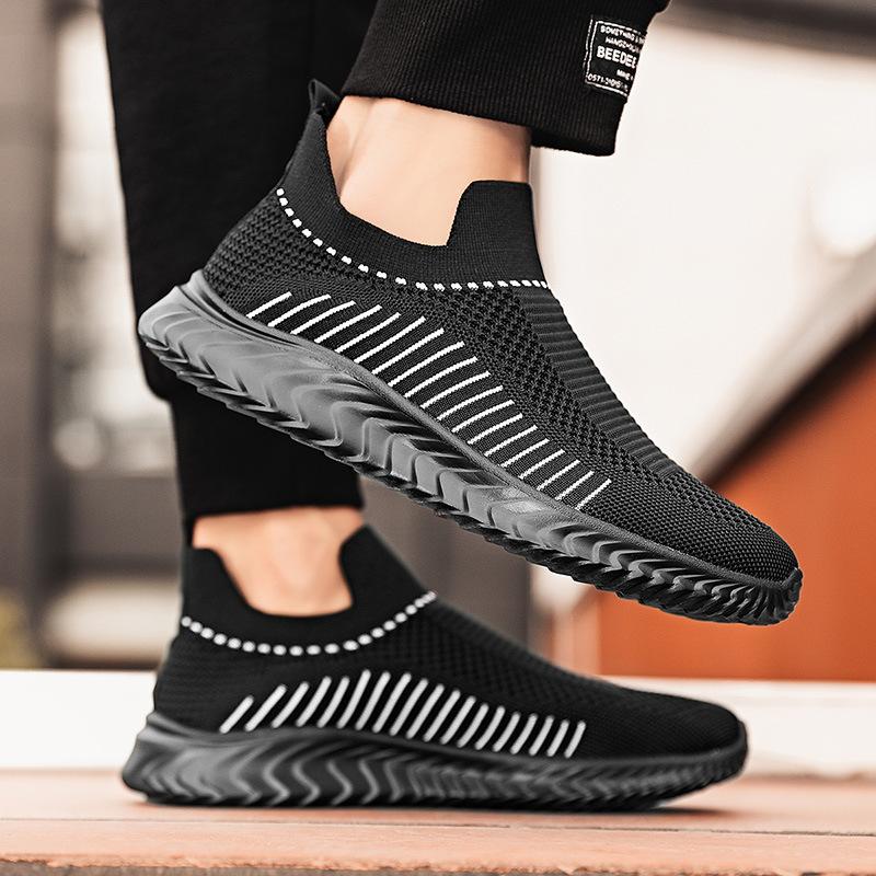 Summer and Autumn New Foreign Trade Large Size Men's Shoes Low-top Foot Cover Light Socks Shoes Ultra-light Sports Running Men's Shoes Tide
