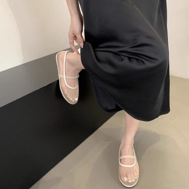 Fashion New Autumn Mesh Fabric Ballet Flat Shoes Fashion Shallow Band Ladies Comfort Soft Sole Mary Jane Flats Shoes Women Zapatos Mujer