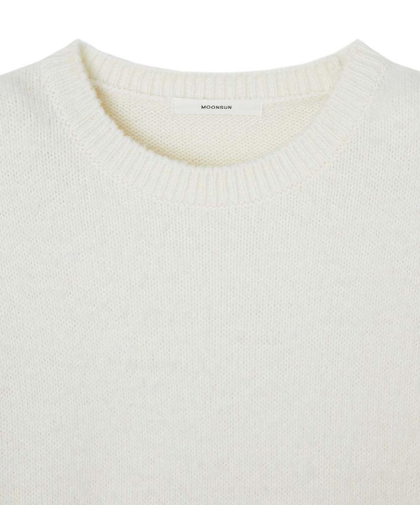 MOONSUN Essential_Unisex Mss Mohair Blend Stripe Knit [Ivory Blue]