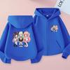 Trendy and Fashionable Casual Hooded Zip-Up Shirt Suitable Boys Girls Children's Sport Hooded Sweatshirt