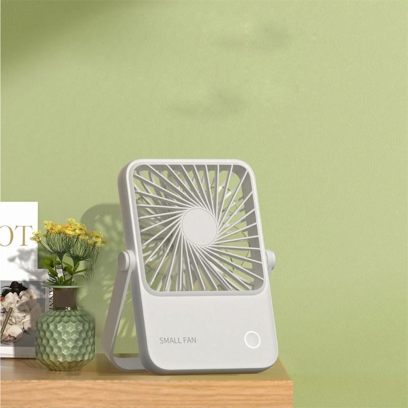 3 Speed Foldable Desk Fan Rechargeable 1200mAh Fan with Foldable Stand USB Fan Quiet for Office Travel Camping