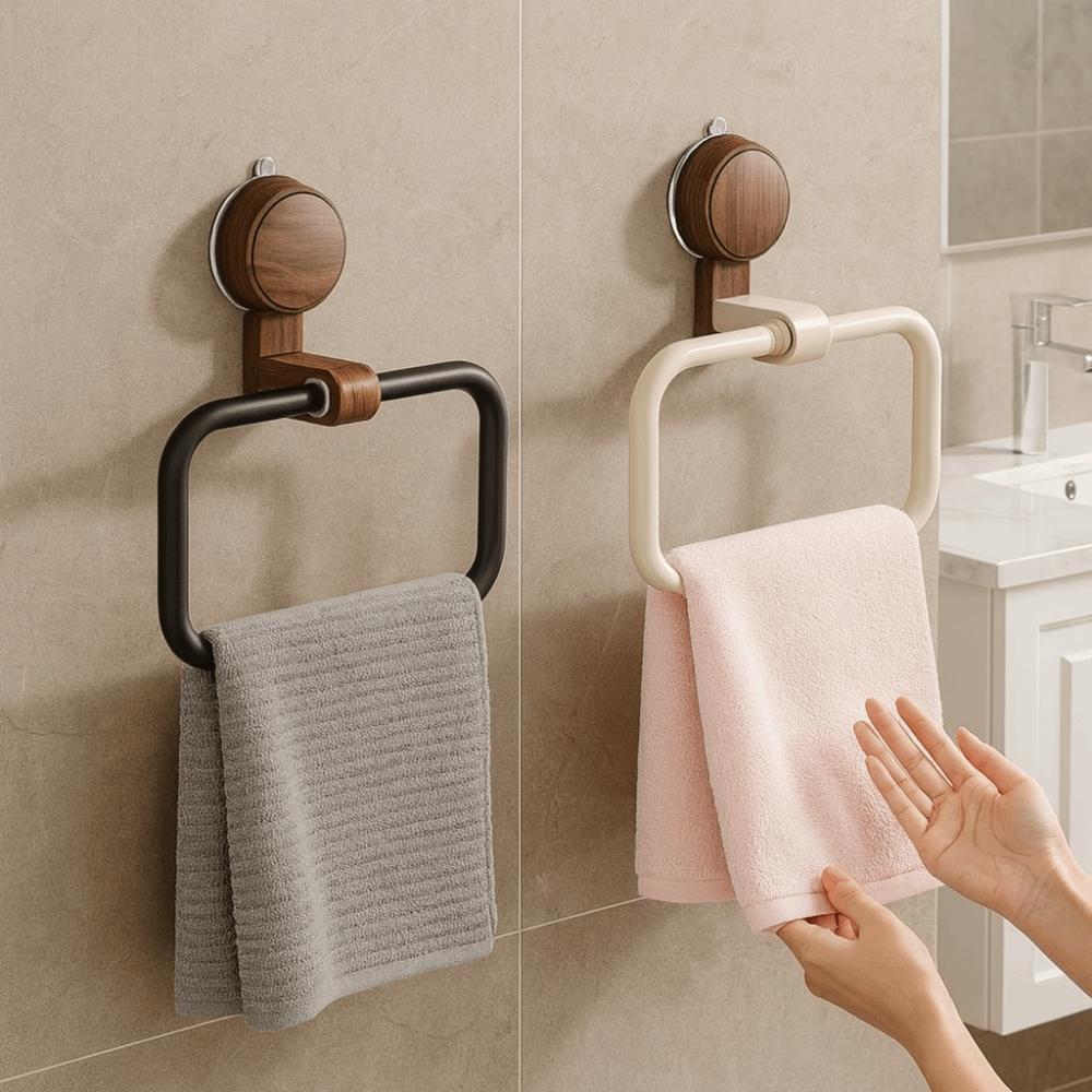 Aluminum Zinc Zinc Alloy Suction Cup Towel Rack No Drilling Towel Hanging Rack  Kitchen