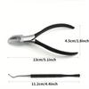 1SET Improved Stainless Steel  Nail Clippers and Nail Seam Pick Set  Trimmer Ingrown Pedicure Care Professional Cutter Nipper Tools Feet Toenail