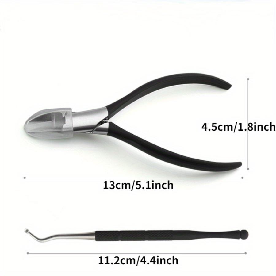1SET Improved Stainless Steel  Nail Clippers and Nail Seam Pick Set  Trimmer Ingrown Pedicure Care Professional Cutter Nipper Tools Feet Toenail