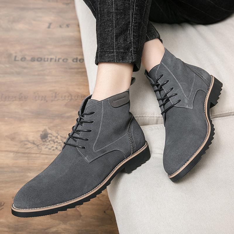 Fashion Pointed Toe Chelsea Boots Leather Cheap Men Winter Boots Winter Shoes For Men 2025 Male Boots Mens Ankle shoes