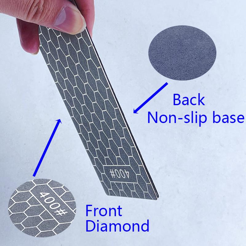 2pc Set Knife Sharpening Stone Kitchen Household Knife Diamond Knife Sharpener With Honeycomb Pattern 400#-1200#