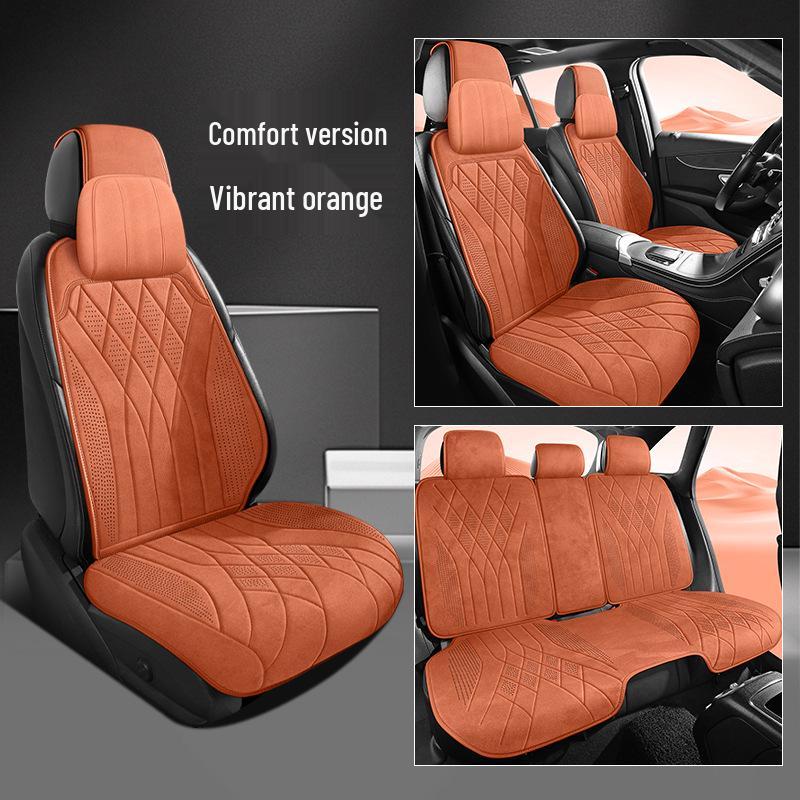 Universal Suede Car Seat Cushion for All Seasons - Fits SUVs, Sedans, and Pickup Trucks