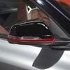 2Pcs Red Carbon Fiber Rearview Mirror Cover Trim Strip For Toyota Supra A90