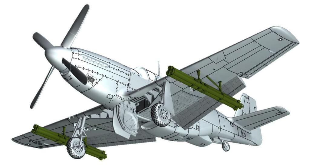 Arma Hobby 1/72 Scale P-51B Mustang China-Burma-India Front Plastic Model Kit ADL70075 (Airplane)