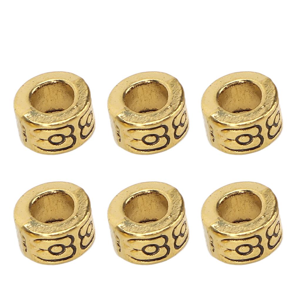 30pcs Fashionable Beard Hair Beads   Alloy Hair Braiding Beads Jewelry Bracelet Accessories