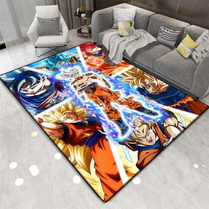 Multi Functional Cartoon Flannel Soft Home Living Room Japanese Cartoon Game Bathroom Kitchen Doormat Anti-skid Carpet.