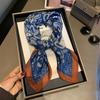 Color Matching Versatile Individual Cashew Nut Flower Square Scarf High-End Silk Scarf Literary Temperament Matching Scarf Square Scarf Silk Scarf