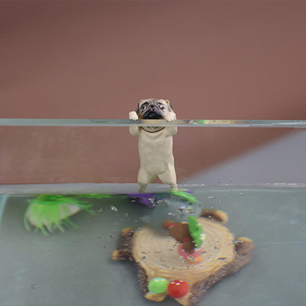 Handmade Cute Dog Resin Ornament Fall-resistant Layout Props For Aquarium Fish Tank Landscaping Decor
