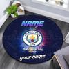 Custom Name MCFC Round Area Rug,Carpet Rug for Living Room Bedroom Sofa Playroom Decor,Non-slip Floor Mat