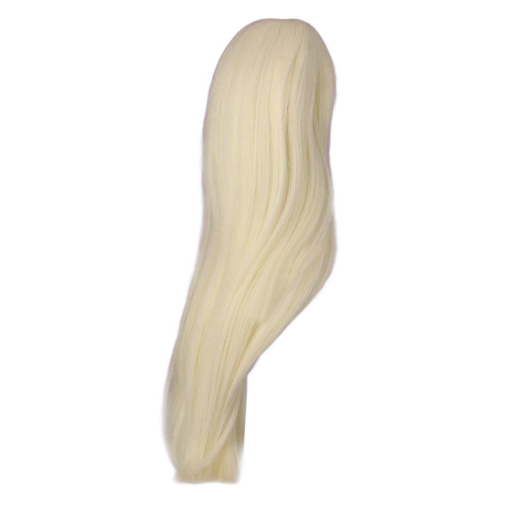 1/3 Ball Jointed Doll Wig Centre Parting Easy Styling Glossy Feel High Temperature Silk Doll Hair Wig for Kids Light Gold