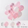 25pcs Pink and White Balloons With Multicolor Confetti Balloon For Birthday Party Decoration Bridal Shower Valentine's Day Decor