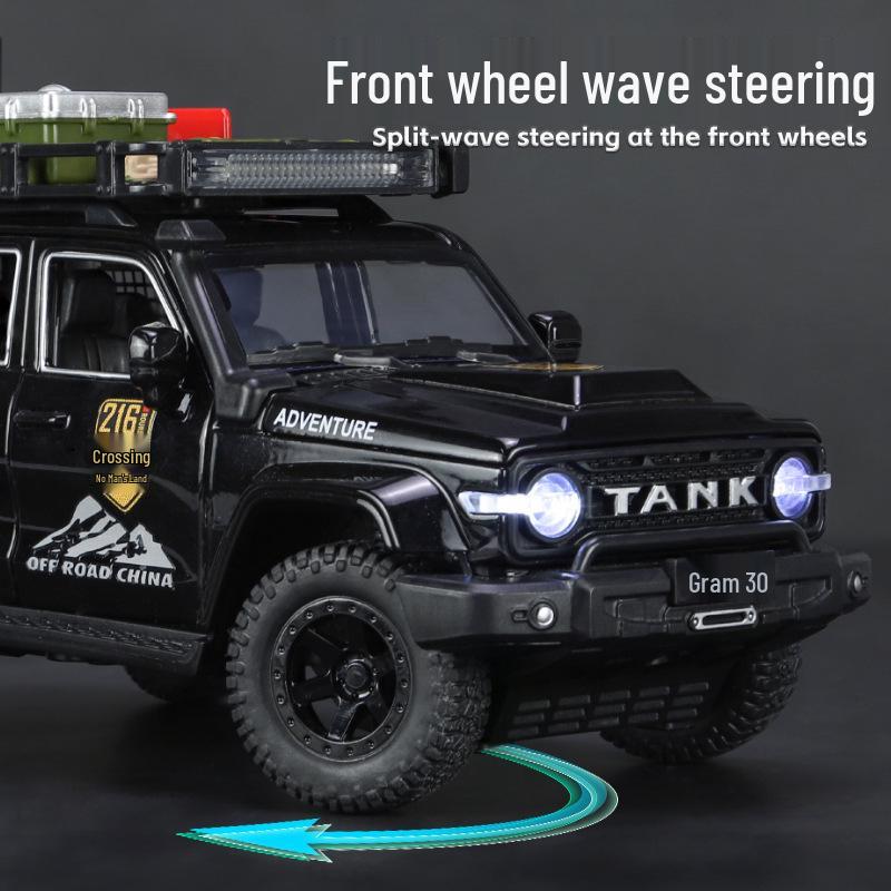 Softworld Off-Road Vehicle 1/24 Alloy Car Model with Sound & Light – Children's Pull-Back Toy