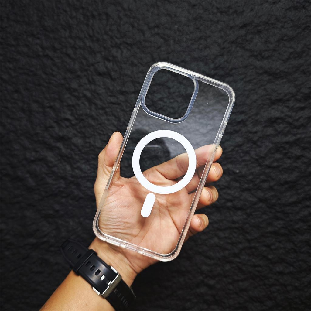 IPhone 16 Is Suitable for Apple 15pro Acrylic Transparent Magnetic Phone Case 14/SE4 Anti-fall Style