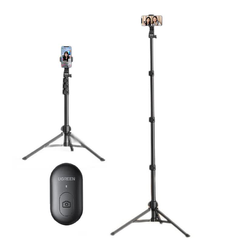 Ugreen Floor Phone Tripod Stand with Bluetooth Remote