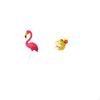 Flamingo And Snake Garden Figurine Sculpture for Holiday Spring Fairy Yard Art Ornament Tabletop