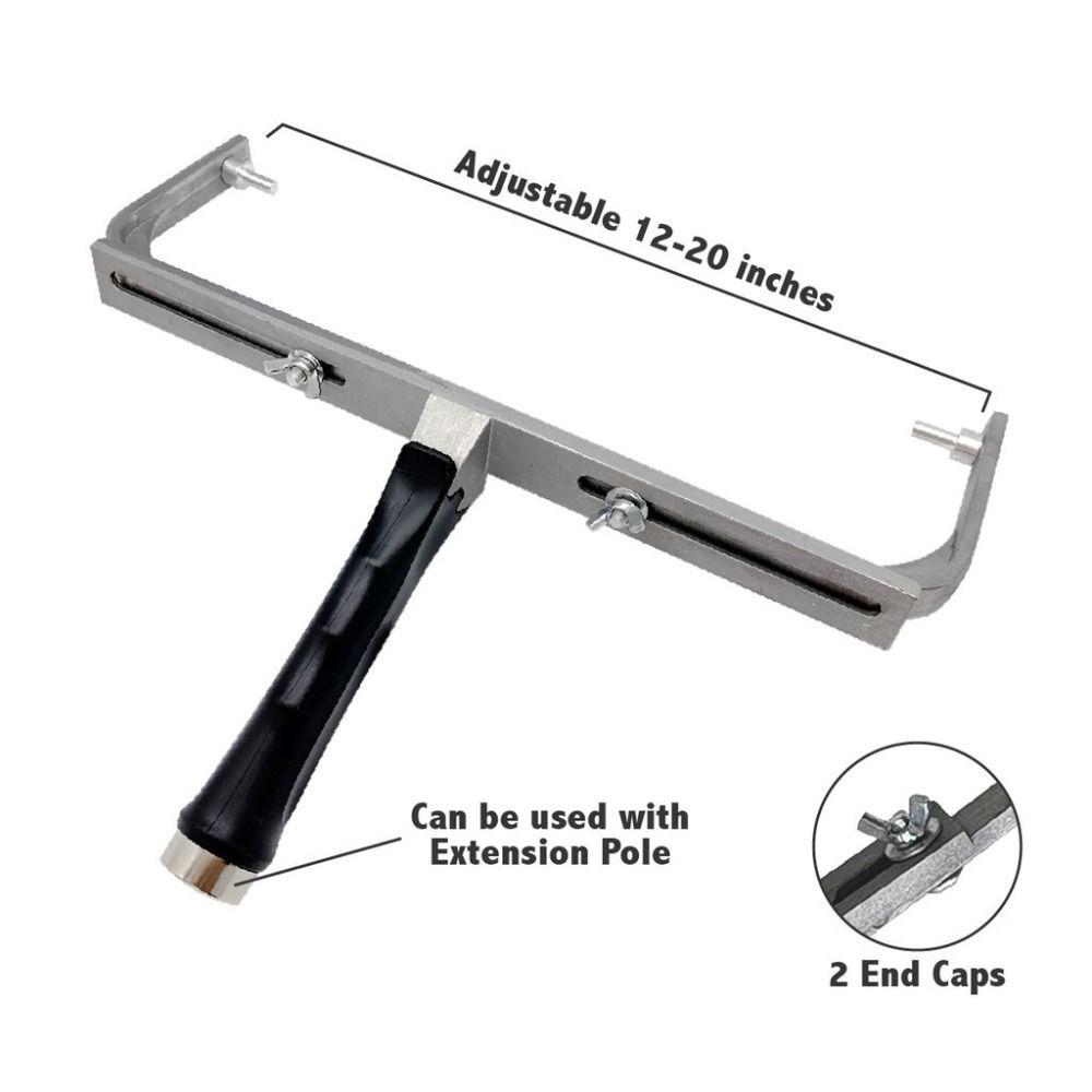 Aluminum Alloy Adjustable Paint Roller Wall Ceilings Alat Paint Brush Holder  for High Ceiling