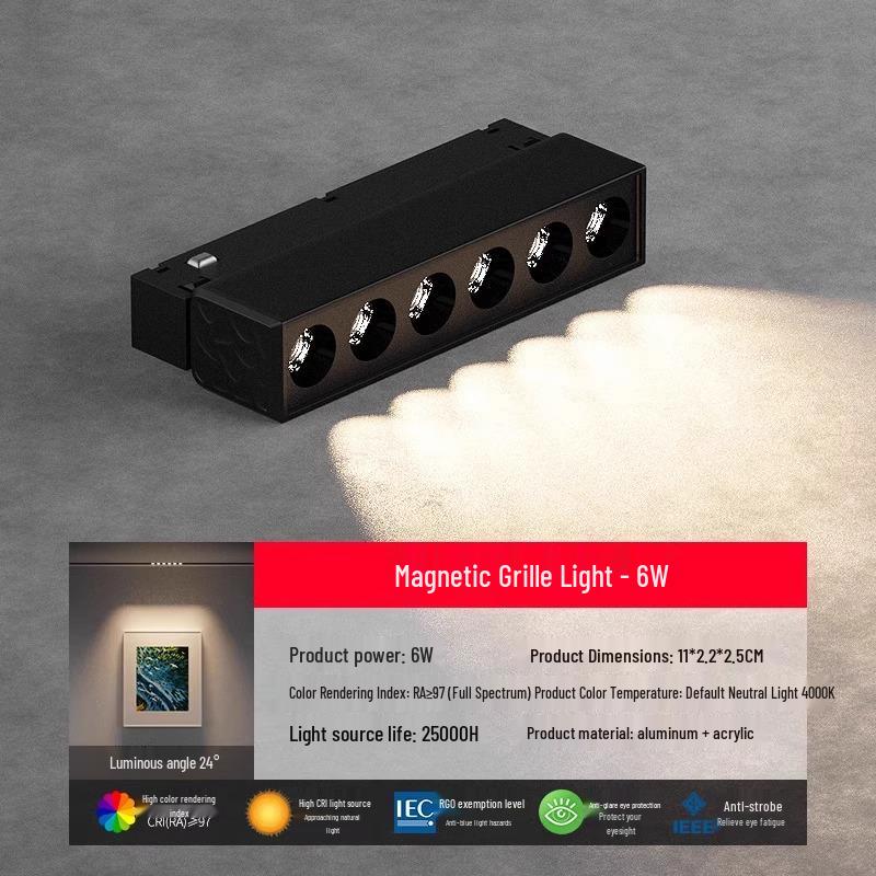 Magnetic Honeycomb Track Light for Kitchen & Living Room Ceilings