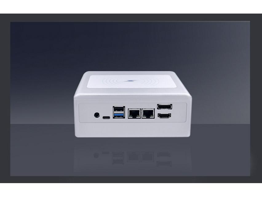 Mini PC 11a Generazione con Ricarica Wireless: Terminale Cloud Compatto per Ufficio Domestico