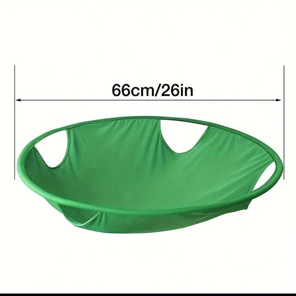 Generic Collapsible Laundry Basket Portable Stretchable Shape Stable Dirt Odor Proof Round Green For Home Bathroom Dirty Clothes