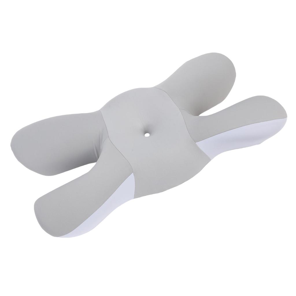Zervikales Nackenkissen Nylon Polyurethanfaser Slow Rebound Bettkissen für Rücken Bauch Seitenschläfer Grau