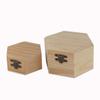 Wooden Hexagon Shaped Storage Box for Jewelry Rings Earrings Holder Suitable for DIY Crafts and Decorative Purposes