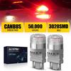 2X 3157 3156 LED Red Tail Light Brake Stop Light 2400LM Anti Hyper Flash CANbus