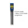 0.3 0.5 0.7 0.9 1.3 2.0mm HB Replacement Refill Leads Refill for Mechanical Pencil Automatic Pencils Stationery School Supplies