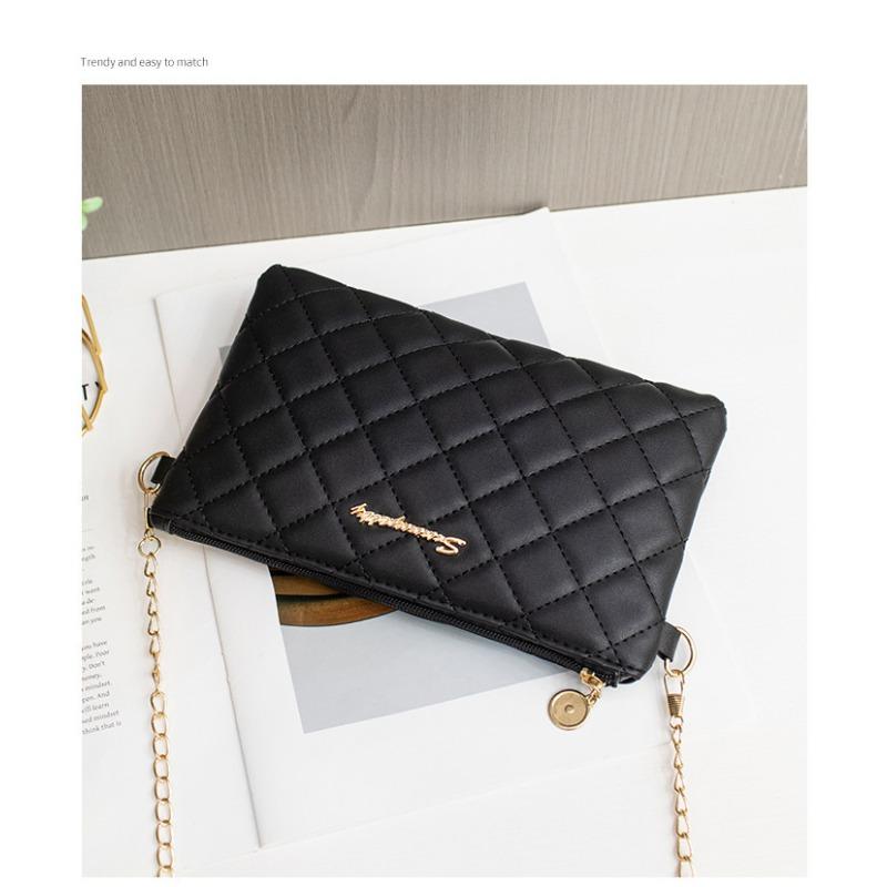 Small Bag, Diamond Grid Shoulder Bag, Women's Makeup Bag