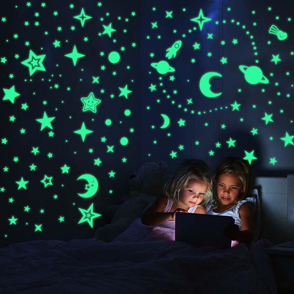 Glow In Dark Home Decoration Stars Dots 3D Luminous Decal Fluorescent Bubble Sticker Wall Art