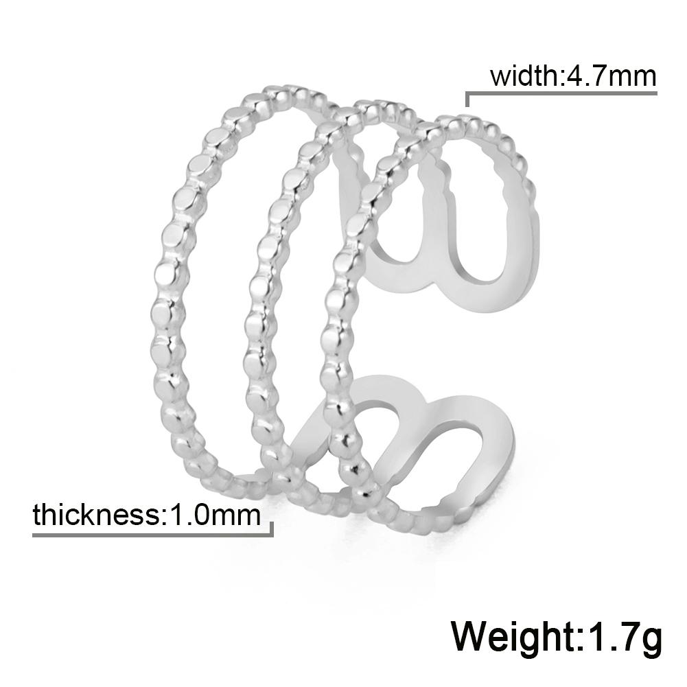

Cazador 2026 Geometric Three Layer Lines Ring for Women Stainless Steel Multilayer Ring Golden Jewelry Mother Day Gift Wholesale resizable