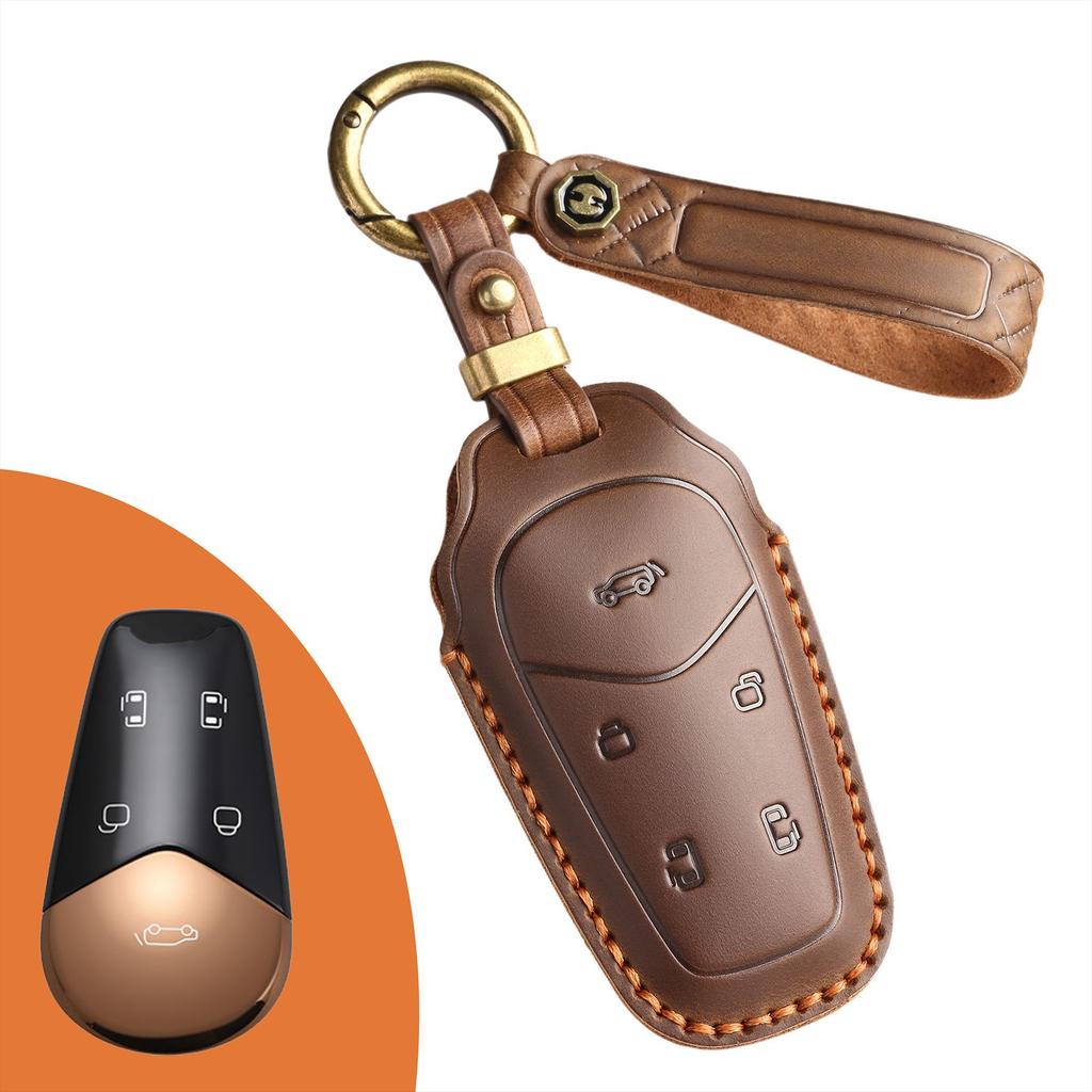 The Retro Key Cover Is Suitable For Lantu Car New Blueprint Dreamer Key Bag Buckle, Purely Handmade Leather Case Buckle.