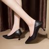 Fashion 2025 Platform Heels Women's High-Heeled Shoes All-Match Pointed Pumps Sexy Sandals Footwear Slip On Latest Lace-Up Beige Casual