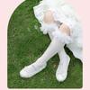 Delicate Lace Embellished High Knee Socks 3-13T Girls Fashion Stockings Cotton Hosiery for Parties Photography