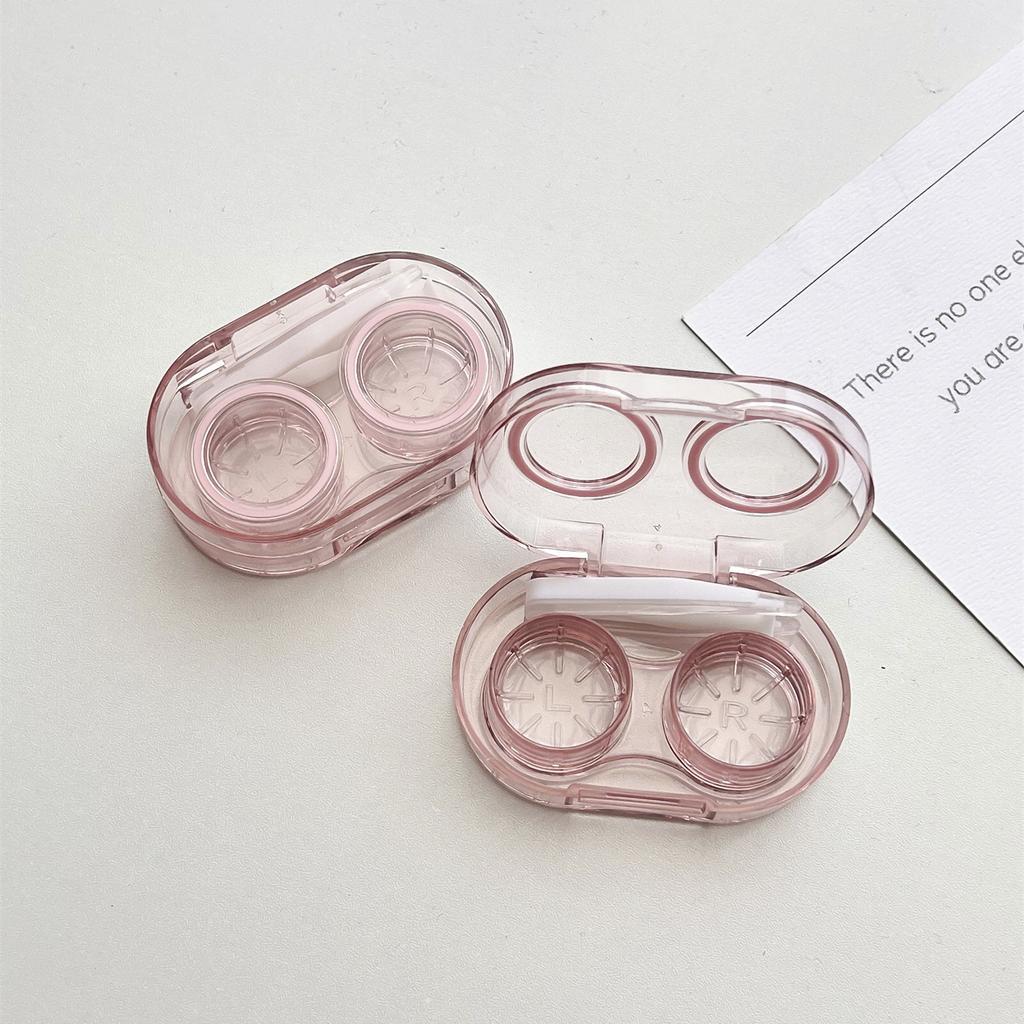 New Style Transparent Tweezers Suction Stick Container Set Portable Contact Lens Box for Women Travel Contact Lenses Case